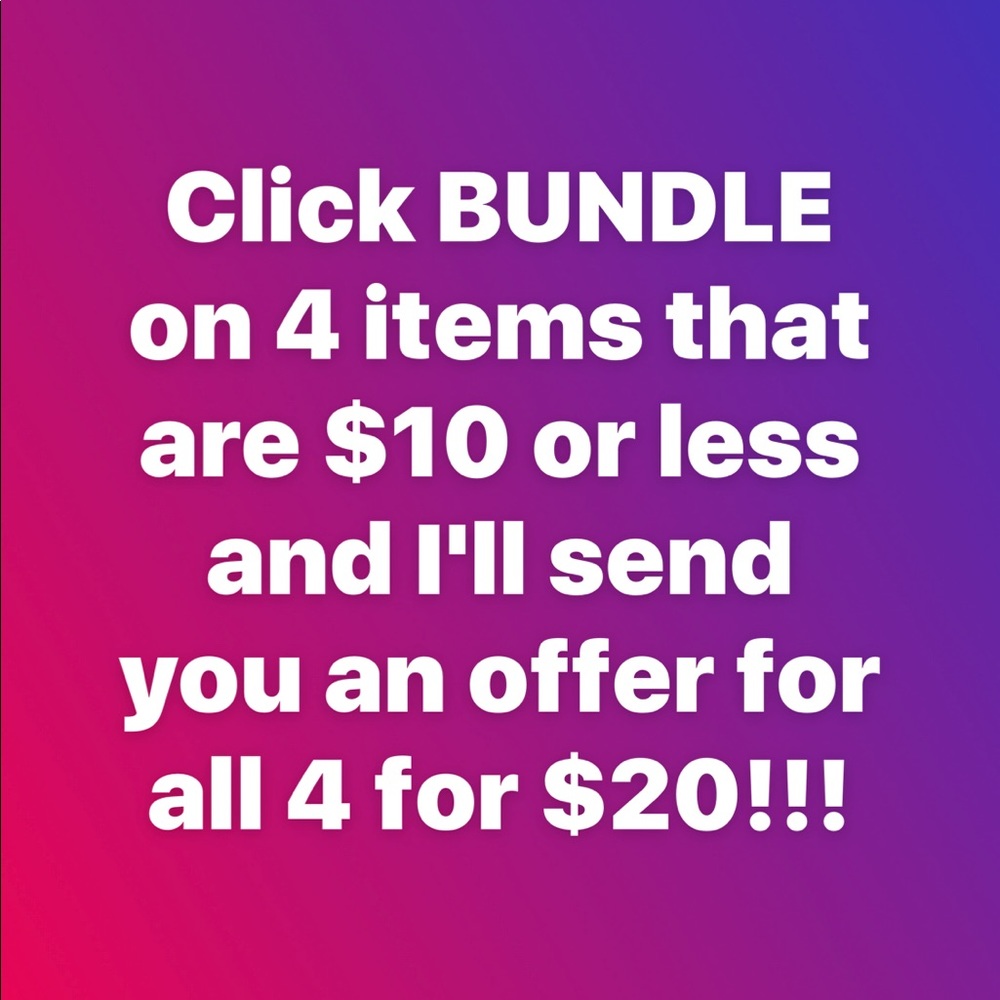 4 items $10 or less for $20!!!